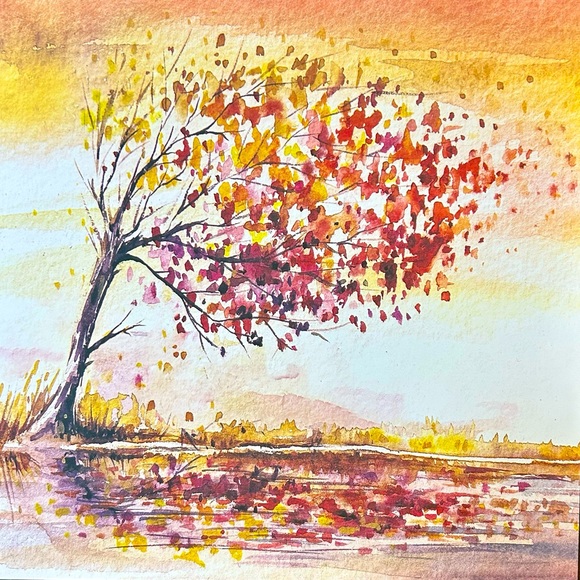 Fall Scrapbook Paper! Beautiful Autumn Colors! 12x12 Premium Quality! - Picture 3 of 15